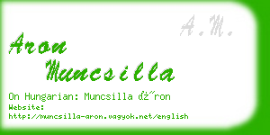 aron muncsilla business card